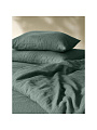 Постельное белье 2-спальное, простыня 240х260 см, 2 наволочки 50х70 см, пододеяльник 180х220 см, Silvano, вареный хлопок, Зеленый - фото 3