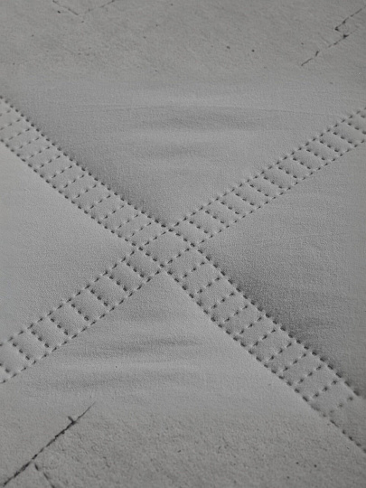 Покрывало евро, 240х260 см, 100% полиэстер, Silvano, Гранни, светло-серое