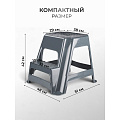 Табурет-стремянка 500х480х430 мм, в ассортименте, сиденье квадратное, Альтернатива, М3945 - фото 2