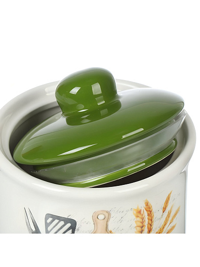Банка для сыпучих продуктов, доломит, 0.52 л, с крышкой, Daniks, Миловидный