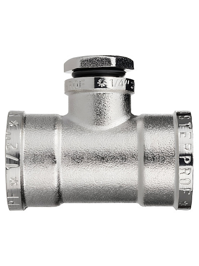 Тройник под манометр, 1/2" х 1/4" х 1/2", внутренний/внутренний/внутренний, индивидуальная упаковка, MPF