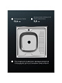 Мойка кухонная накладная, Ukinox, нержавеющая сталь, 600х600х120 мм, ECO600.600 L - фото 2