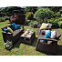 Мебель садовая Corfu Set, стол, 77х57х42 см, 2 кресла, 1 диван, подушка коричневая, 110 кг, 17197361 РОС/КОР.СЕР - фото 2