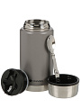 Термос для еды, нержавеющая сталь, 0.75 л, широкая горловина, Daniks, Эгида, колба нержавеющая сталь, с ложкой, с чехлом, серый, DTS-750 - фото 4