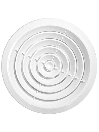 Диффузор вентиляционный пластик, установочный диаметр 100 мм, с фланцем d145 мм, Viento, 145/100ДФ