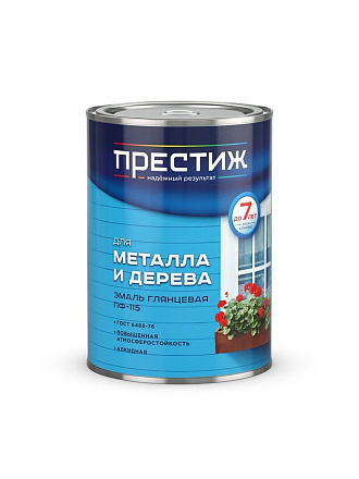 Эмаль Престиж, ПФ-115 Пром, алкидная, глянцевая, красная, 6 кг