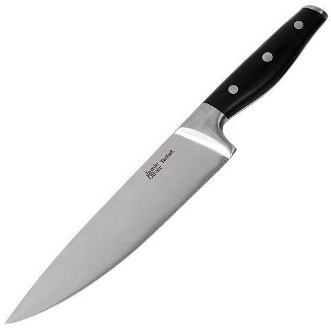 Нож кухонный Tefal, Jamie Oliver, поварской, нержавеющая сталь, 20 см, рукоятка пластик, K2670144