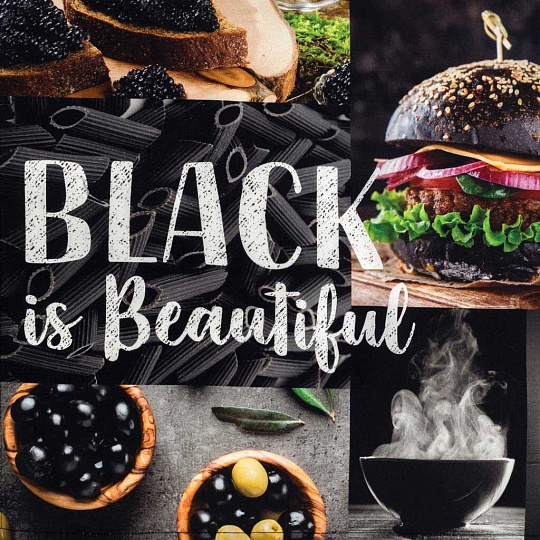 Полотенце кухонное 40х73 см, 190 г/м2, 100% хлопок, саржа, Этель, черное, Россия, 4136488