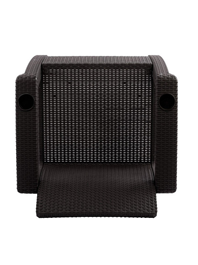 Кресло полипропилен, Альтернатива, Ротанг-плюс, 79х70х73 см, мокко, 106 кг, М8839