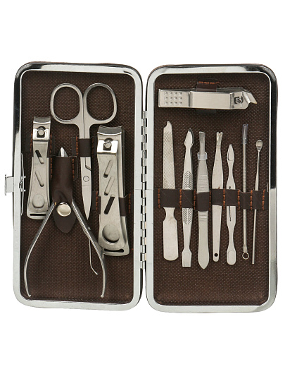 Набор для маникюра,12 пр, в футляре, G010031