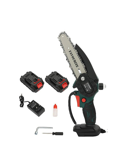 Пила цепная аккумуляторная, Favourite, 21 Вт, длина шины 15 см, шаг цепи 1/4 дюйм, 37 звеньев, OBS 21 TG6 Bx, 2 Ач 2АКБ+ЗУ, 190282216