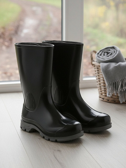 Сапоги для мужчин, ПВХ, черные, р. 40-41, утепленные, 042н