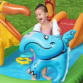 Игровой центр-бассейн Bestway, 241х140х137 см, Jurassic Splash, 53160, 308 л, кольца, мишени, ловушка - фото 2