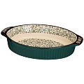 Блюдо для запекания и выпечки 31*20,5*6 см. с дерев.крышкой-доской зеленое, 777-050 - фото 3