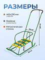 Санки Ветерок, В2/З2, металлическая спинка, ручка, зеленые, Nika - фото 2
