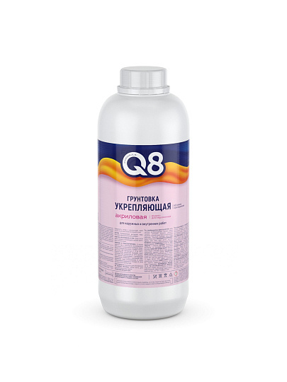 Грунтовка водно-дисперсионная, акриловая, Formula Q8, проникающая, для внутренних и наружных работ, 1 л