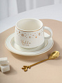 Чайная пара керамика, 3 предмета, на 1 персону, 270 мл, Звёзды, B010403, в ассортименте