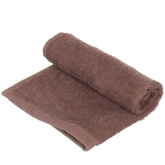Полотенце кухонное махровое, 30х30 см, 380 г/м2, 100% хлопок, Barkas, Классика, коричневое, Узбекистан, 335865