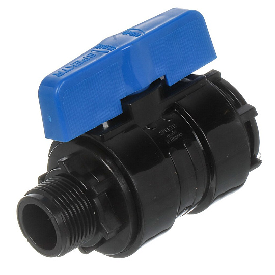 ПНД кран 3/4&quot;-3/4&quot;, внутренняя/наружная, Spektr