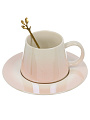 Чайная пара керамика, 3 предмета, на 1 персону, 250 мл, Перламутр омбре, B060510, в ассортименте - фото 4