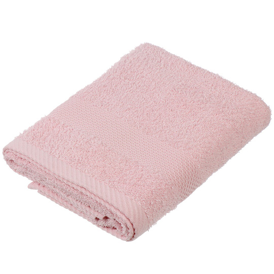 Полотенце банное 50х90 см, 100% хлопок, 380 г/м2, Грация, Barkas, светло-розовое, Узбекистан