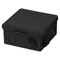 Коробка распаячная, открытая, 100х100х55 мм, TDM Electric, 8 входов, крышка, черная, IP54, SQ1401-0913