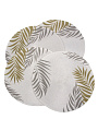 Набор салфеток полимер, 38х38 см, круглый, 4 шт, для стола, Листья, МП, Y4-9133 - фото 5