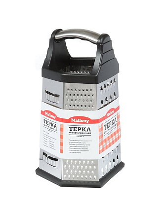 Терка 6 граней, нержавеющая сталь, Mallony, GR-003-9, 965007