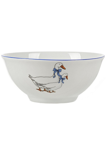 Пиала фарфор, круглая, 14.9х6.5 см, 0.55 л, Восточная, Гуси, Добрушский фарфоровый завод, 2С0869/1Ф34