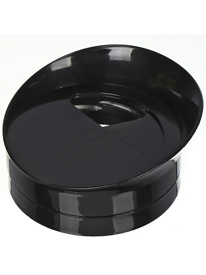 Банка для сыпучих продуктов, стекло, 0.65 л, с пластиковой крышкой-дозатором, 00875-00001, черная