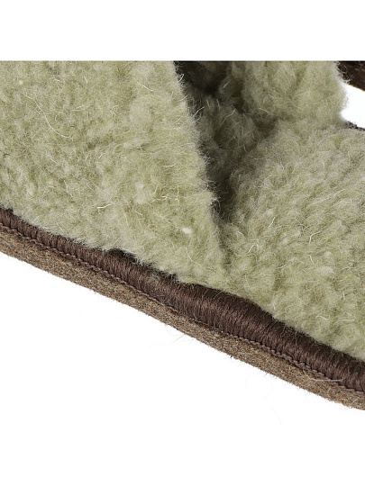 Тапки для женщин, шерсть, зеленые, р. 37-38, закрытые, ТМ001ЗЛ