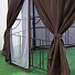 Шатер с москитной сеткой, коричневый, 1.75х1.75х2.75 м, шестиугольный, с барным столом и забором, Green Days - фото 9