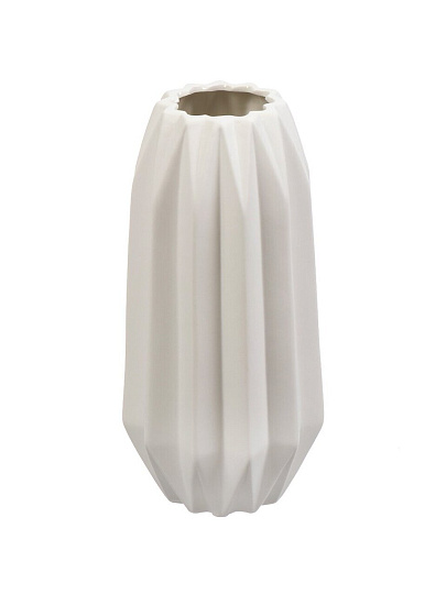 Ваза керамика, настольная, 29.5х15 см, AI-0807005, фигурная, белая