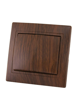 Выключатель скрытой установки, двухклавишный, 10 А, бук, TDM Electric, Таймыр, SQ1814-0302