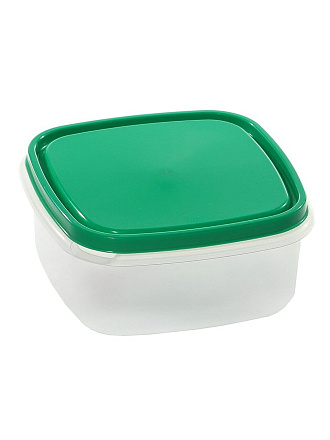 Контейнер пищевой пластик, 0.85 л, 14х14х6.3 см, в ассортименте, квадратный, Стандарт Пластик Групп