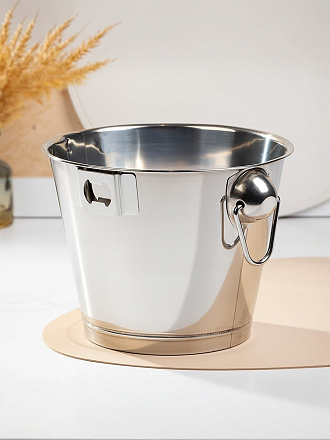 Ведро для льда 4000 мл, нержавеющая сталь, Y4-8924