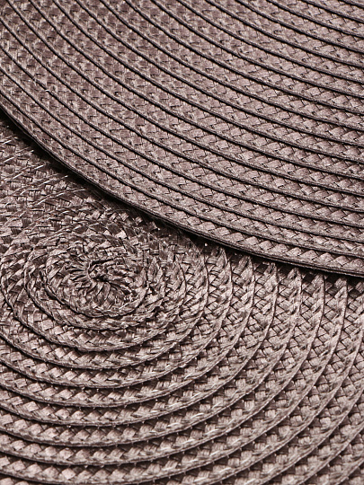 Набор салфеток полимер, 38х38 см, кругл, 4 шт, корич, МП, Y6-2537