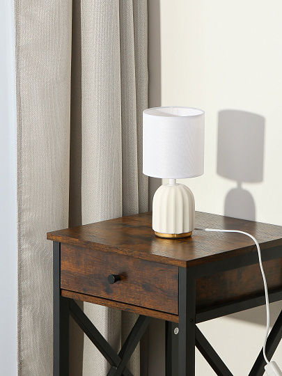 Светильник настольный E14, 40 Вт, белый, абажур белый, BY, Люцерн, 476-447