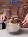 Кастрюля нержавеющая сталь, 2.8 л, крышка стекло, Daniks, Веллингтон, GS-01415-18CA, серебристая, индукция - фото 6