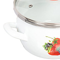 Кастрюля эмалированная сталь, 3 л, крышка стекло, Сантэкс, Ягоды, 1-2430112, индукция - фото 3