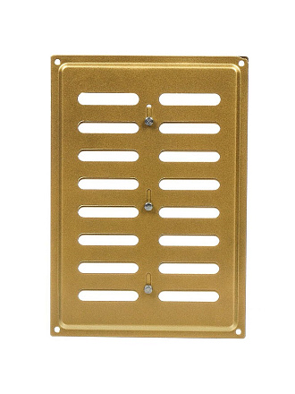 Решетка вентиляционная металл, регулируемая, 240х170 мм, золотая, Event, 170х240ВРР