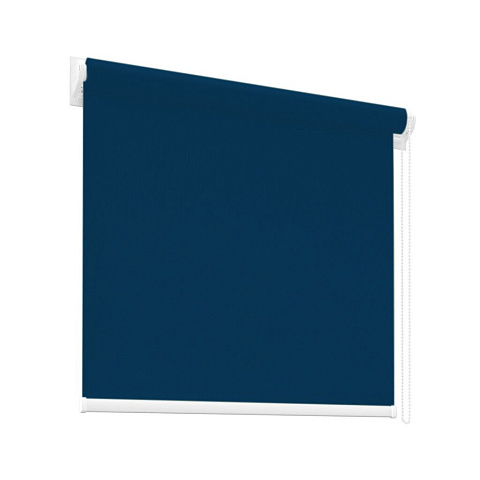 Рулонная штора Блокаут Замша синяя, 40х160 см