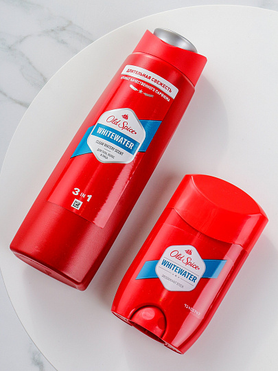 Набор подарочный муж, Old Spice, WhiteWater, дезодорант стик 50мл + гель для душа 250мл