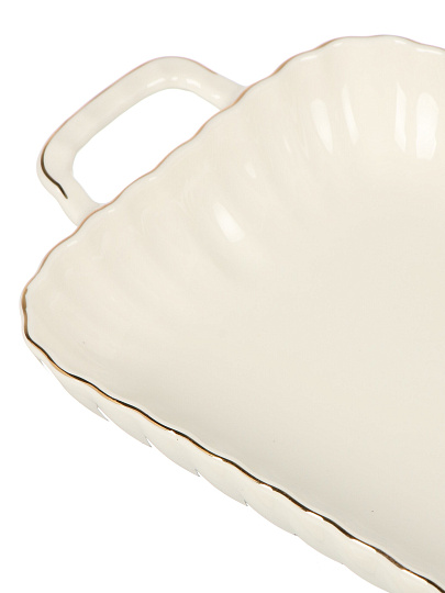 Ваза для фруктов, фарфор, на ножке, 25.4 см, Bonjart, Золотая линия, ТМ Глория, 202493