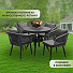 Мебель садовая Green Days, Венеция, графит, стол, 90х90х75 см, 4 кресла, подушка серая, 150 кг, RSCTL017 - фото 14