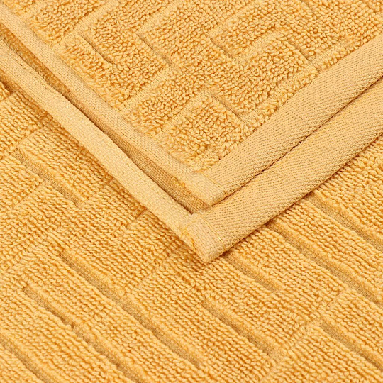 Полотенце банное 70х140 см, 100% хлопок, 541 г/м2, Galiha Jacquard, Anilsan, желтое, Турция, 209170140