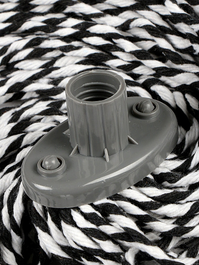 Сменный блок для швабры хлопок, 30 см, веревочный, York, Зебра, 073060