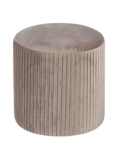 Пуф 42х42х31 см, велюр, до 110 кг, круглый, трансформер, коричневый, Элит, L030005