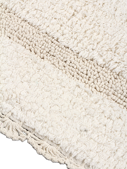 Коврик для ванной хлопок, 0.5Х0.8 м, ажурный край светло-серый, Silvano, Лиона