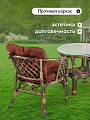 Мебель садовая Green Days, Мальдивы мини, кофейная, стол, 55х55х56 см, 2 стула, подушка, 110 кг, IND13BWG - фото 2